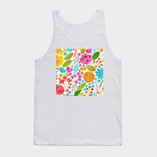 Seamless Floral Meadow Pattern Tank Top